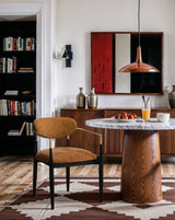 Riccio - Fabric Dining Arm Chair (Set of 2) - Black And Gold Frame