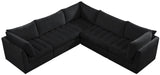 Jacob - Modular Sectional 5 Piece - Black - Fabric