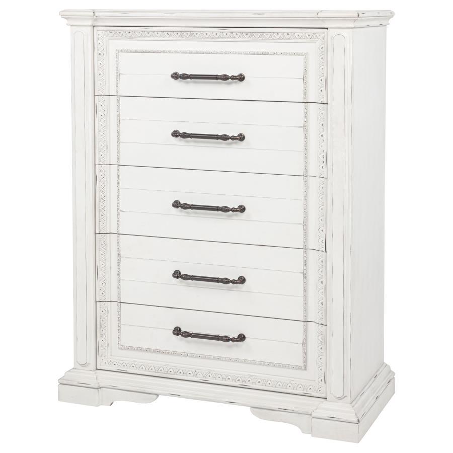 Mckinney - 5-Drawer Bedroom Chest Of Drawers - Vintage White
