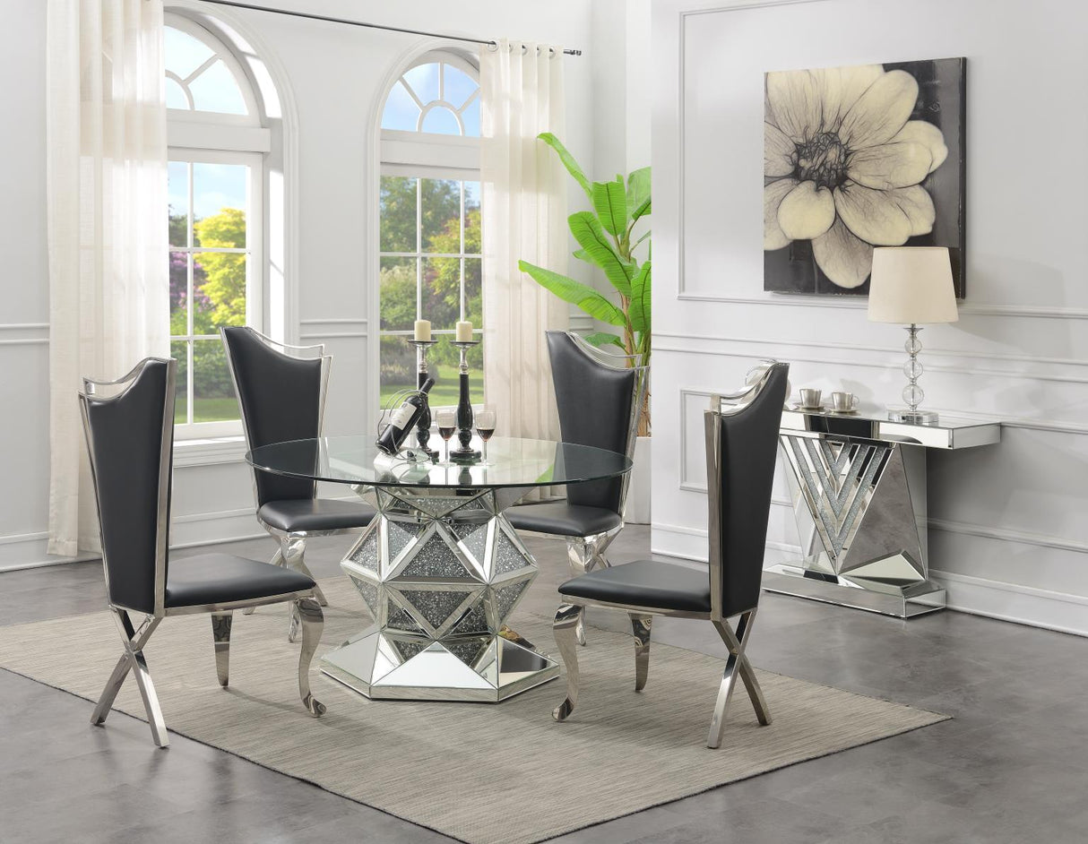 G-102 - Glamour Dining Table - Pearl Silver