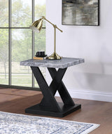 T122 - Marble Top Table Set (Set of 3) - Gray
