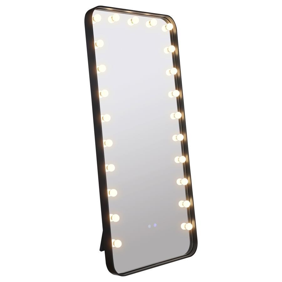 Canton - LED Standing Mirror With Speakers - Black