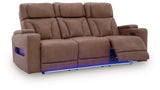 Clean-Slate - Power Reclining Sofa / Adj Headrest - Caramel
