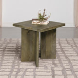 Andando - Square Solid Wood End Table - Mango Brown