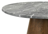 Franklin - 59" Round Dining Table - Gray And Dark Oak