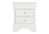 Pompei - Croc Nightstand - Metallic White
