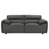 Buxton - Top Grain Leather Upholstered Loveseat
