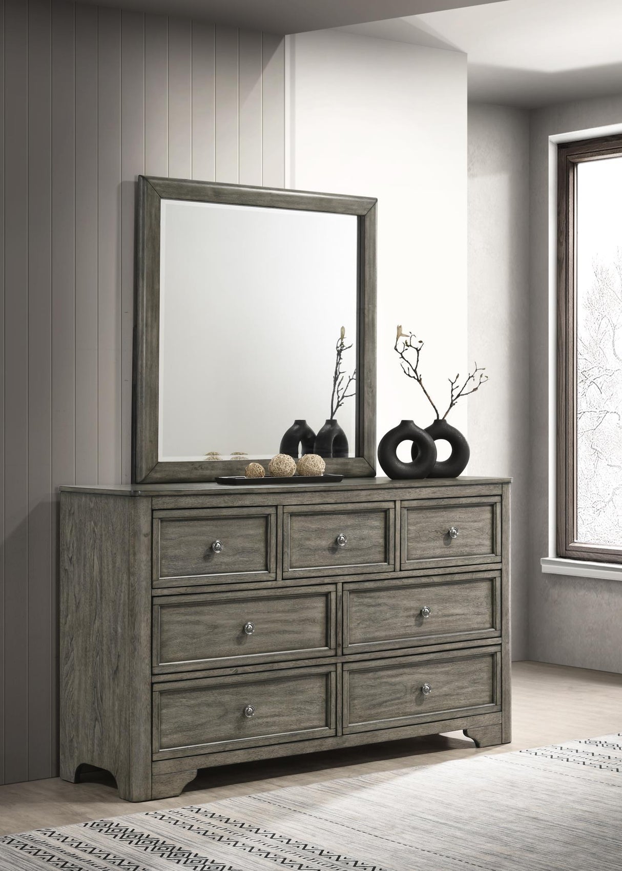 B316 - Mirror - Antique Gray