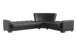 Ottomanson Armada X - Upholstered Convertible Wood Trimmed Sectional With Storage