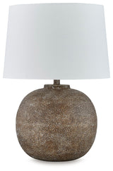 Neavesboro - Metal Table Lamp - Antique Brown / White
