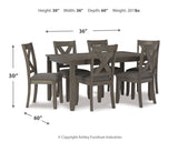 Caitbrook - Gray - RECT DRM Table Set (Set of 7)