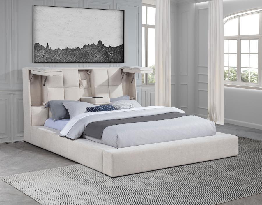 Dreux - Upholstered Panel Platform Bed
