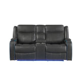Blanca - Power Reclining Set With LED Lights, USB And Adjustable Headrest