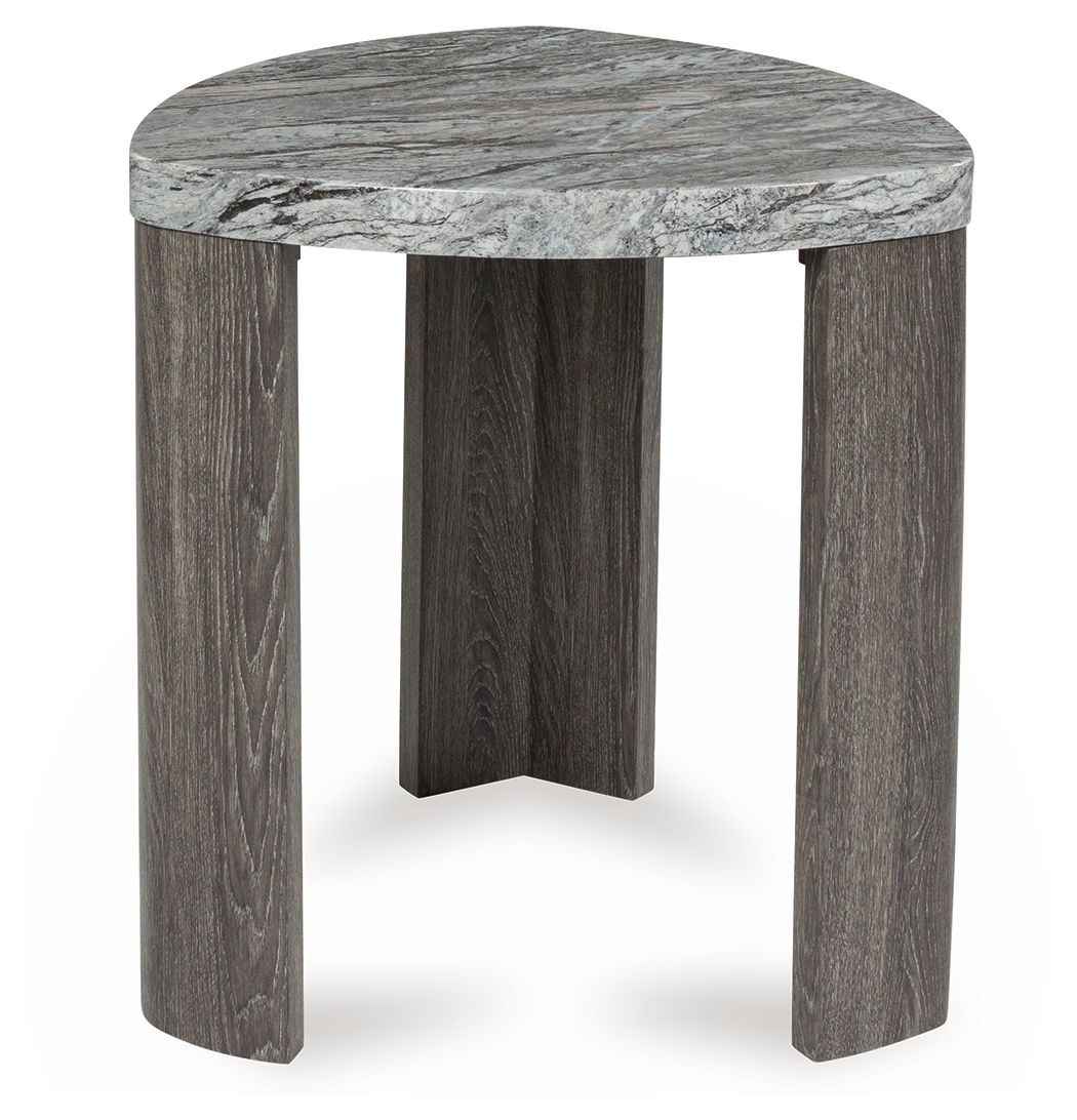 Surmour - Gray / Brown - Triangle End Table