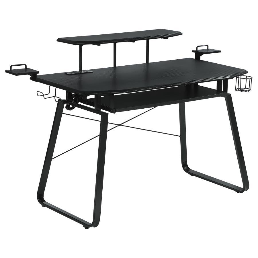 Alfie - Computer Gaming Desk With USB Ports - Black