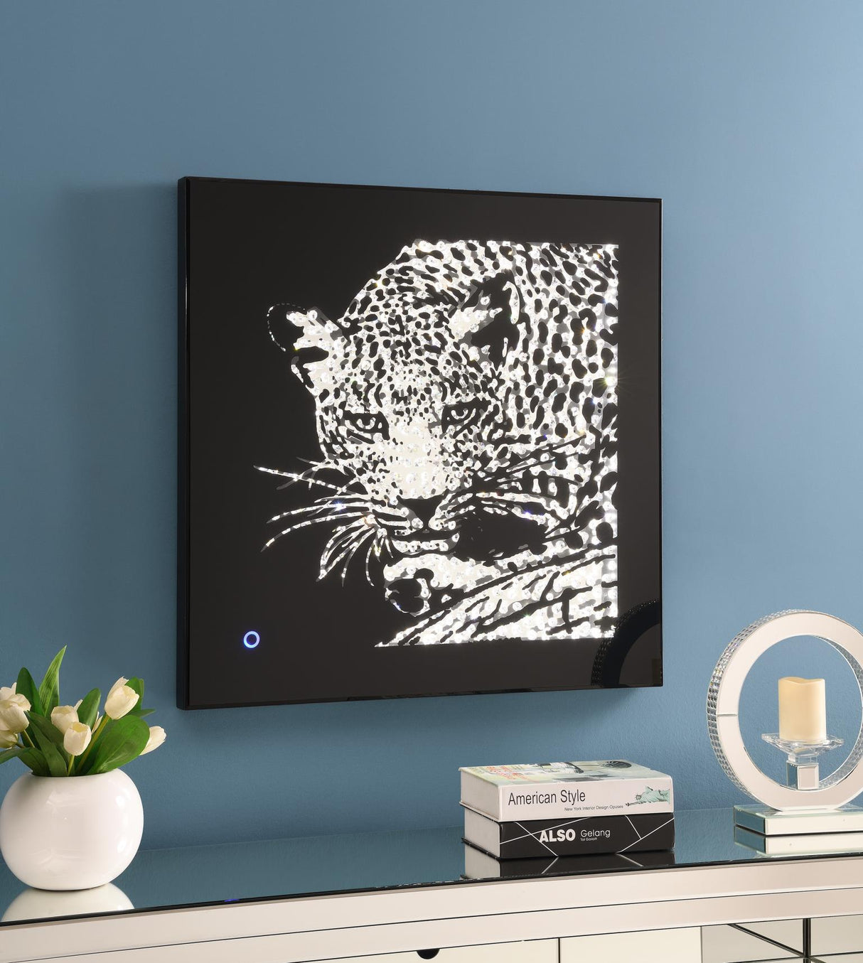 A2020 - LED Wall Art (Leopard) - Pearl Silver