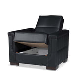 Ottomanson Armada - Upholstered Convertible Armchair With Storage - PU