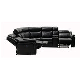 Jupiter - Leather Sectional - Black