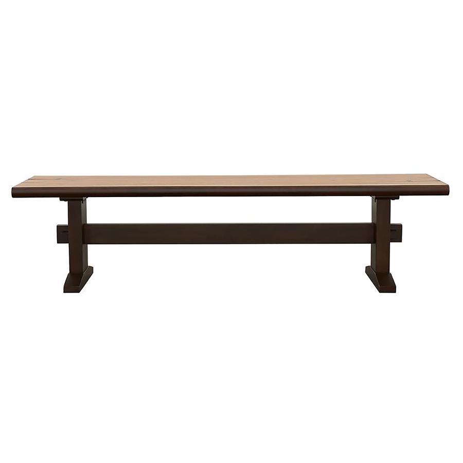 Bexley - Wood Dining Bench - Natural Honey And Smokey Black