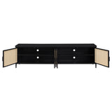 Amherst - 4-Door 78" Metal TV Stand Media Console - Black