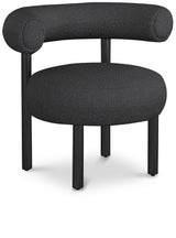 Bordeaux - Boucle Fabric Accent Chair With Black Legs
