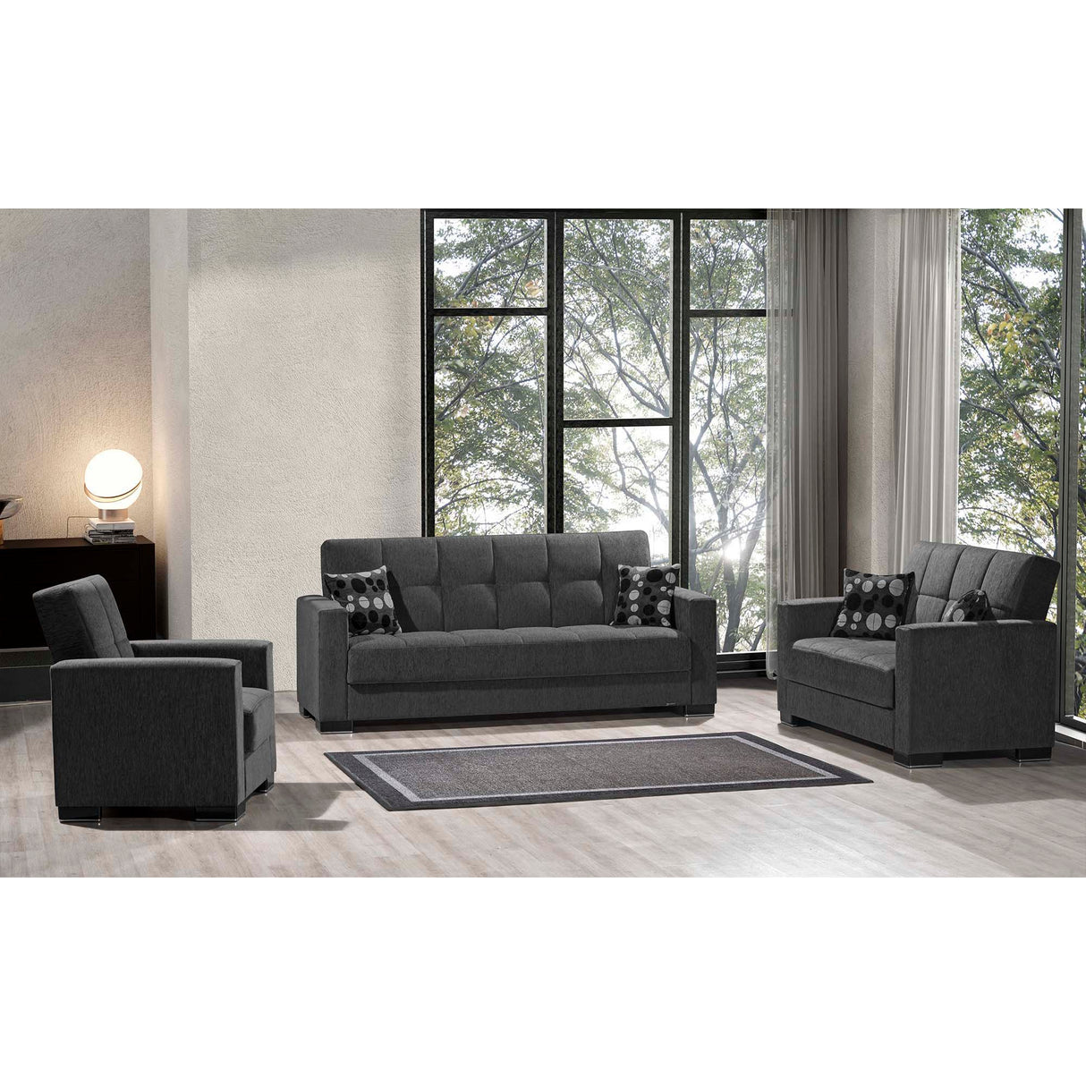Ottomanson Armada - Upholstered Convertible Armchair With Storage - Chenille
