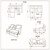 Territory - Pull Out Sofa Bed With Design - Dark Gray