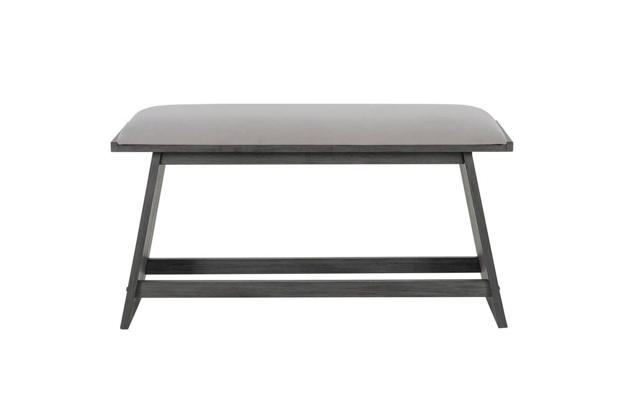 D8192 - 4 Piece Set (Triangle Bar Table, Two Bar Stools And Bench) - Light Gray
