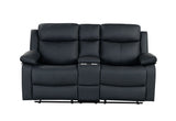 U6026 - Reclining Sofa With LED - Black