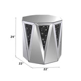 Nysa - End Table - Mirrored & Faux Crystals