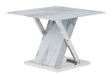 T1274 - End Table - Light Gray / Silver