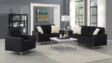 U431 - Velvet Sofa - Black