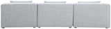 Cube - Linen Modular 3 Seat Armless Sofa