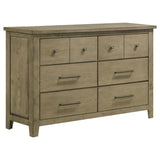 Hazlewood - 6-Drawer Bedroom Dresser Cabinet - Vineyard Oak