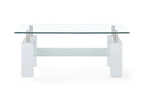 T648 - Coffee Table - Clear / White