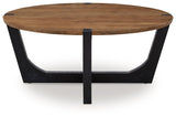 Hanneforth - Round Cocktail Table - Brown