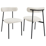 Anzio - Boucle Upholstered Dining Side Chair (Set of 2) - White