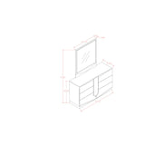 Vios - Zebra High Gloss Dresser - White