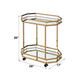 Lacole - Serving Cart - Mirrored & Champagne