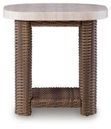 Dolan Creek - Square End Table - Beige / Brown