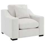 Ashlyn - Fabric Upholstered Track Arm Accent Chair - Sand