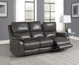U108 - Reclining Sofa (Gel Faux Leather) - Gray