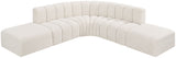 Arc - Boucle Fabric 6 Piece Corner Modular Sofa
