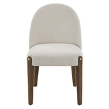 Gamarya - Side Chair (Set of 2) - White Fabric & Oak