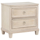 Pembroke - 2-Drawer Nightstand Bedside Table - Washed Oak