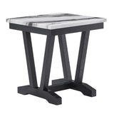 T1319 - End Table - Black / White