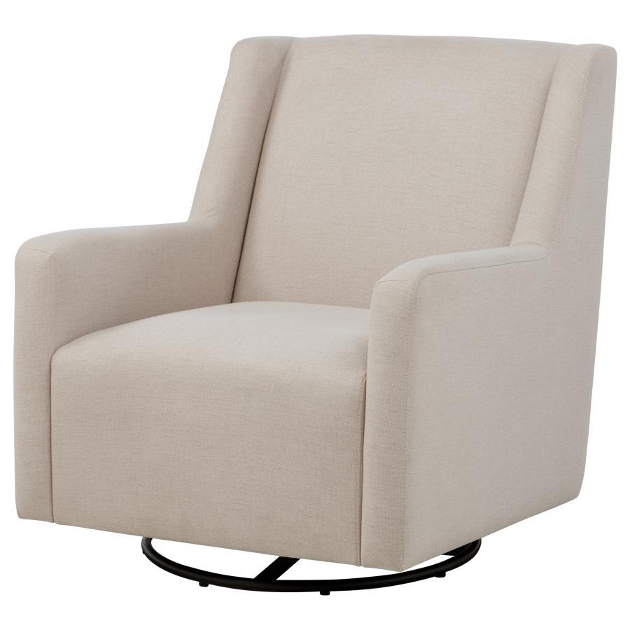 Sorrel - Fabric Upholstered Swivel Glider Arm Chair - Latte