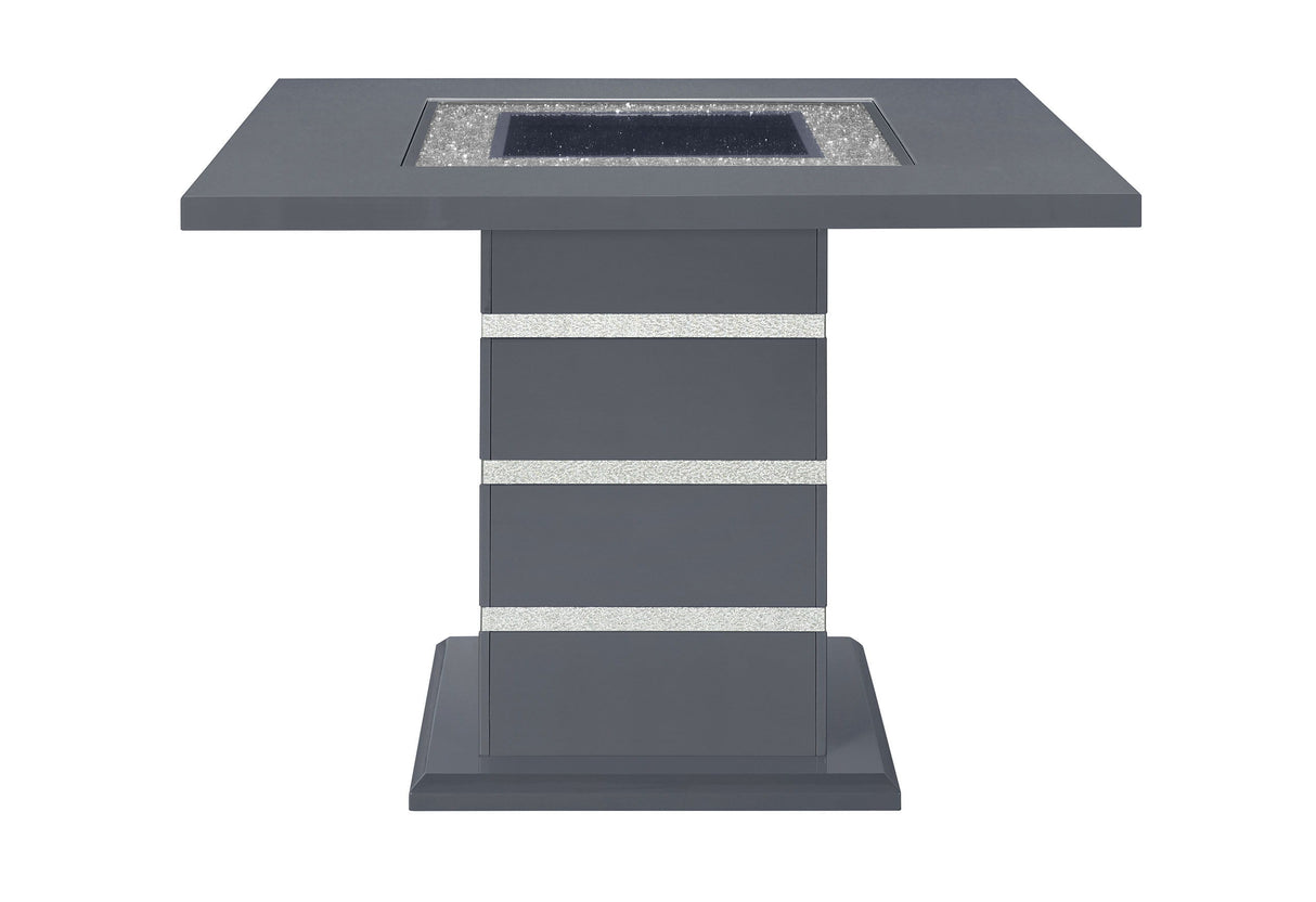 Monaco - Bar Table And Four Bar Stools - Dark Gray