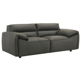 Buxton - Top Grain Leather Upholstered Loveseat