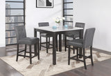D4052 - 5 Piece Dining Room Set (Bar Table With 4 Bar Stools) - Light Gray